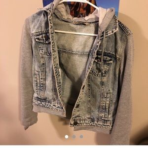 Hooded jean jacket